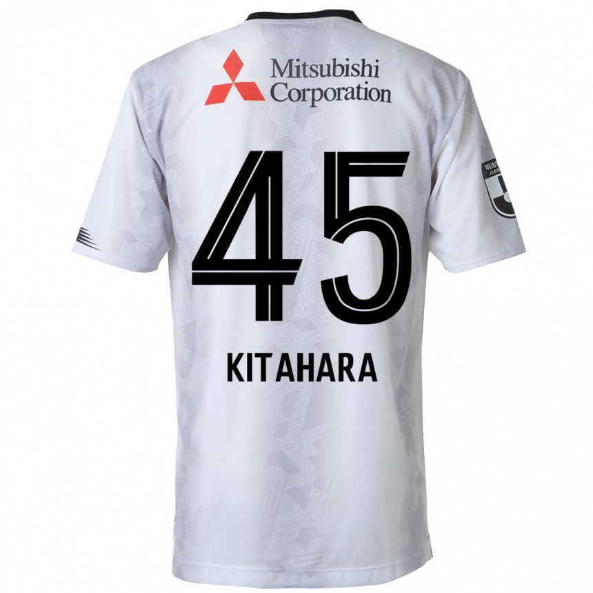 Férfi Labdarúgás Maki Kitahara #45 Fehér Fekete Idegenbeli Jersey 2024/25 Mez Póló Ing