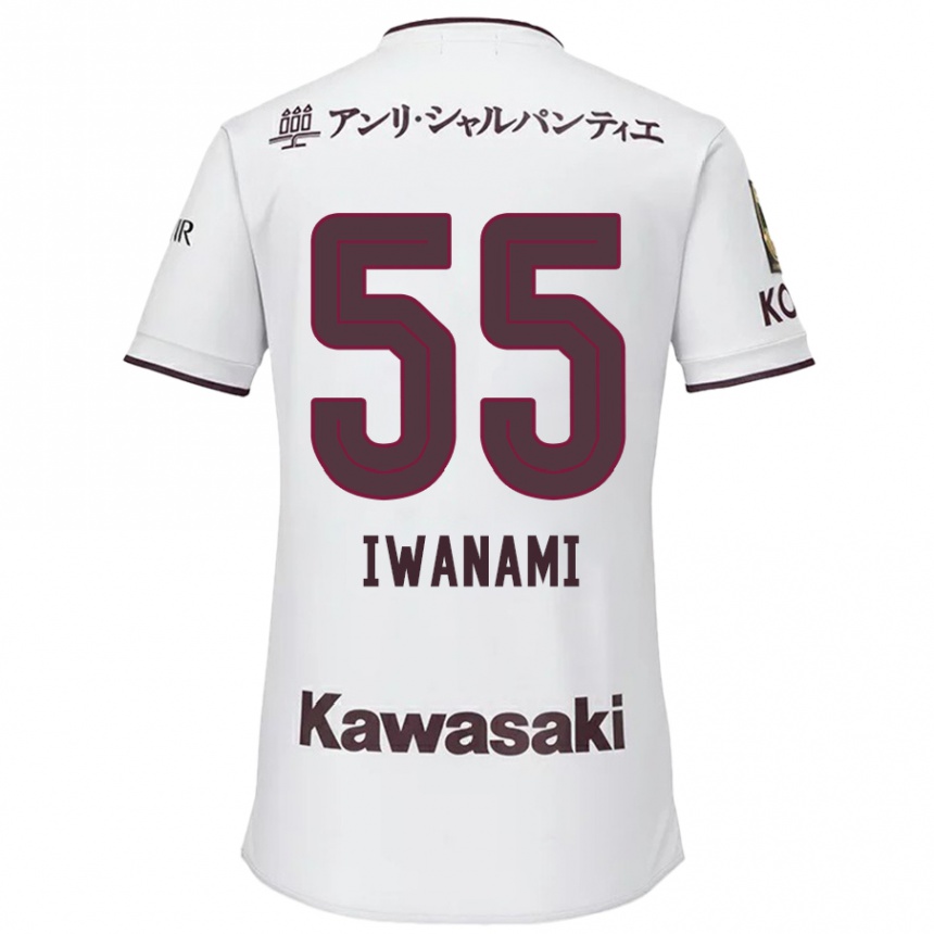 Férfi Labdarúgás Takuya Iwanami #55 Fehér Piros Idegenbeli Jersey 2024/25 Mez Póló Ing