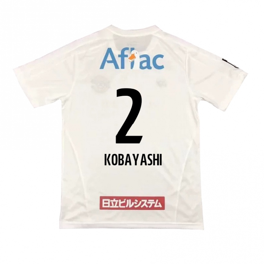 Férfi Labdarúgás Kensei Kobayashi #2 Fehér Fekete Idegenbeli Jersey 2024/25 Mez Póló Ing