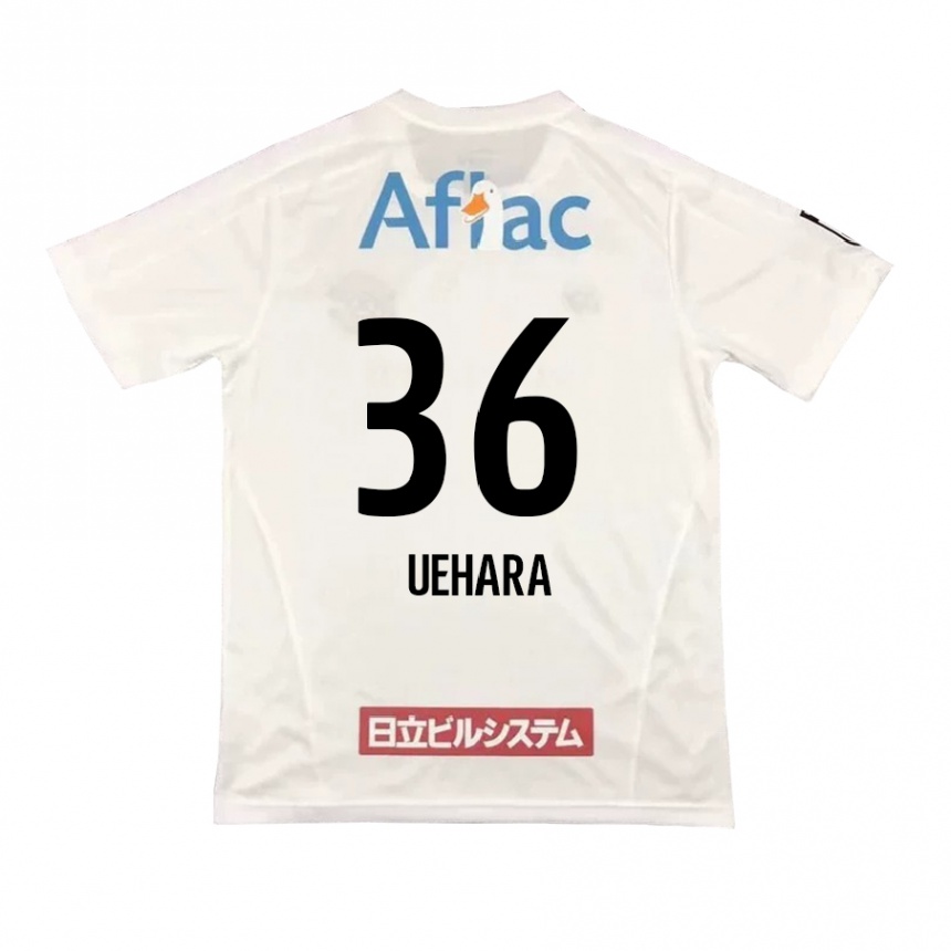 Férfi Labdarúgás Reo Uehara #36 Fehér Fekete Idegenbeli Jersey 2024/25 Mez Póló Ing