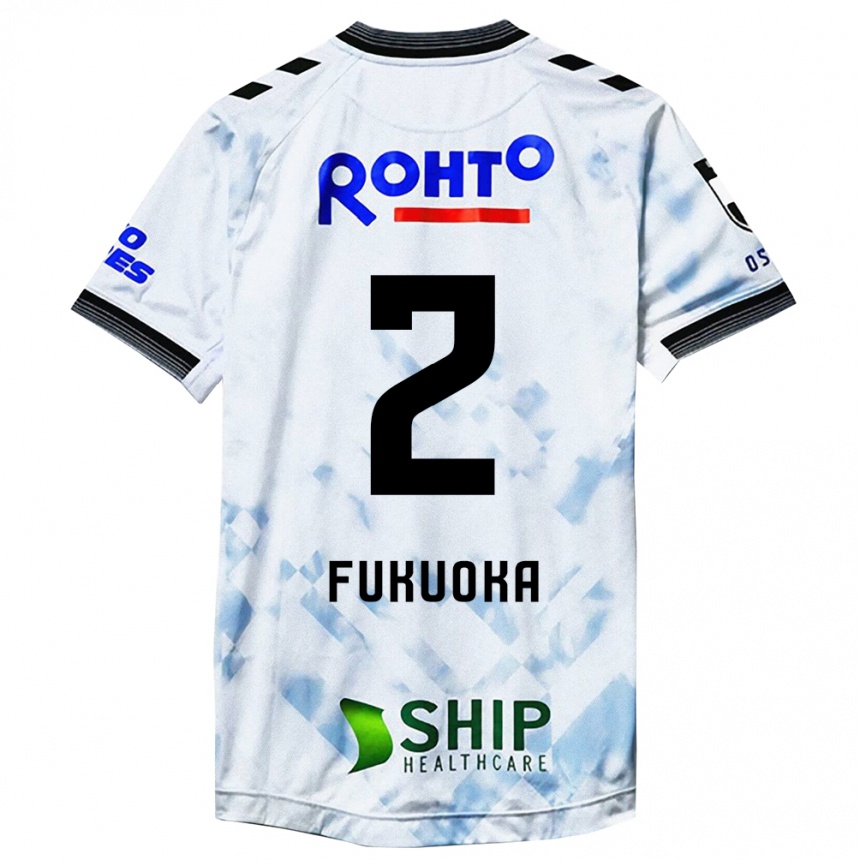 Férfi Labdarúgás Shota Fukuoka #2 Fehér Fekete Idegenbeli Jersey 2024/25 Mez Póló Ing