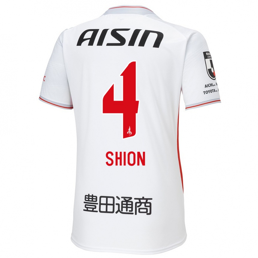 Férfi Labdarúgás Shion Inoue #4 Fehér Sárga Piros Idegenbeli Jersey 2024/25 Mez Póló Ing