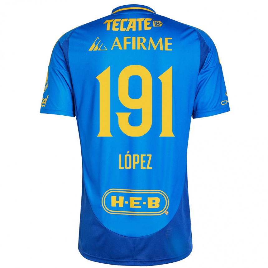 Férfi Labdarúgás Adrián López #191 Kék Sárga Idegenbeli Jersey 2024/25 Mez Póló Ing