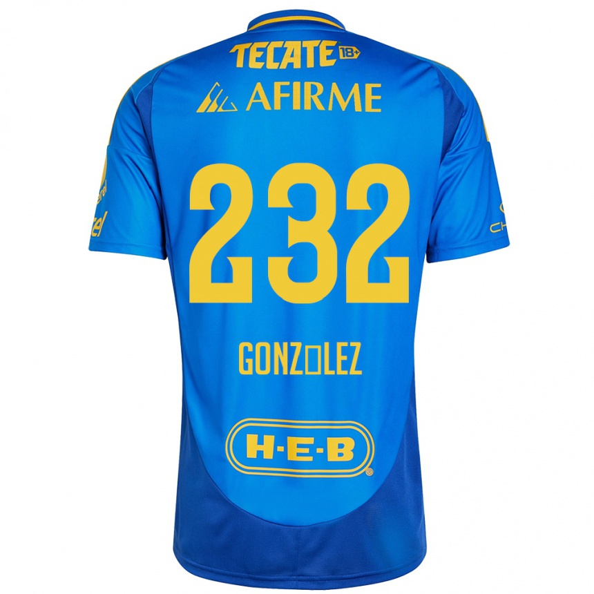 Férfi Labdarúgás César González #232 Kék Sárga Idegenbeli Jersey 2024/25 Mez Póló Ing