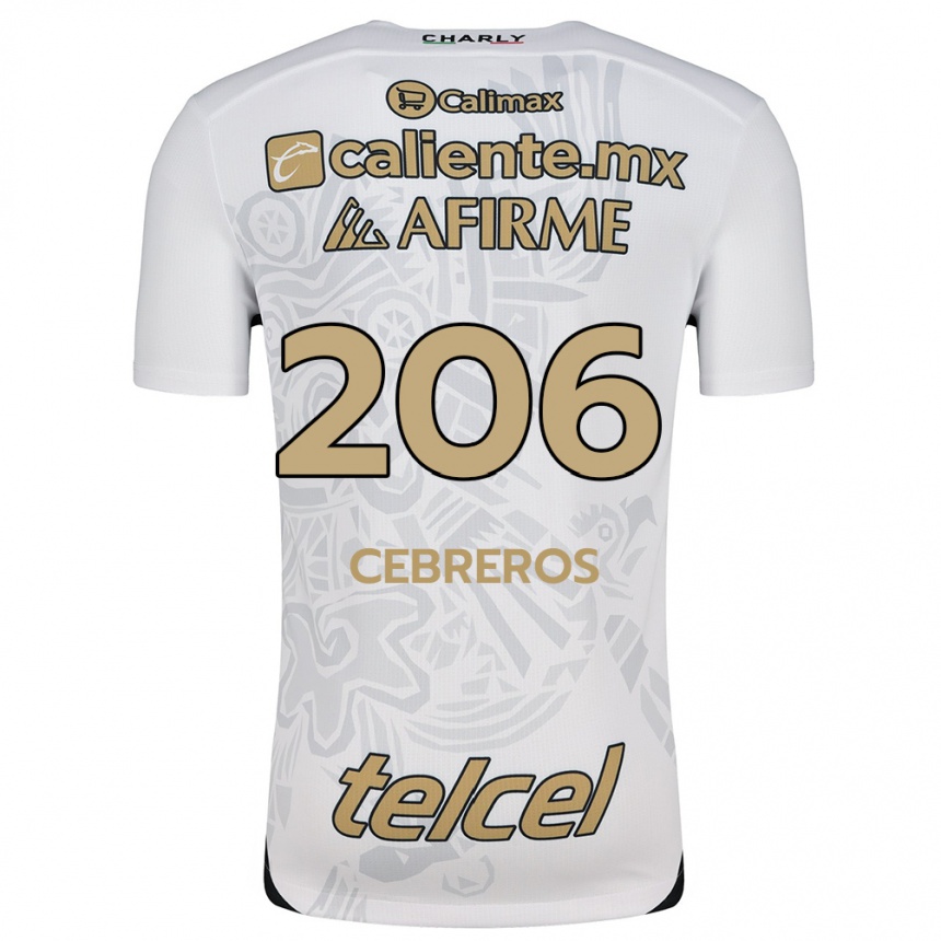 Férfi Labdarúgás Luis Cebreros #206 Fehér Fekete Idegenbeli Jersey 2024/25 Mez Póló Ing