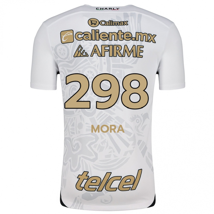 Férfi Labdarúgás Gilberto Mora #298 Fehér Fekete Idegenbeli Jersey 2024/25 Mez Póló Ing