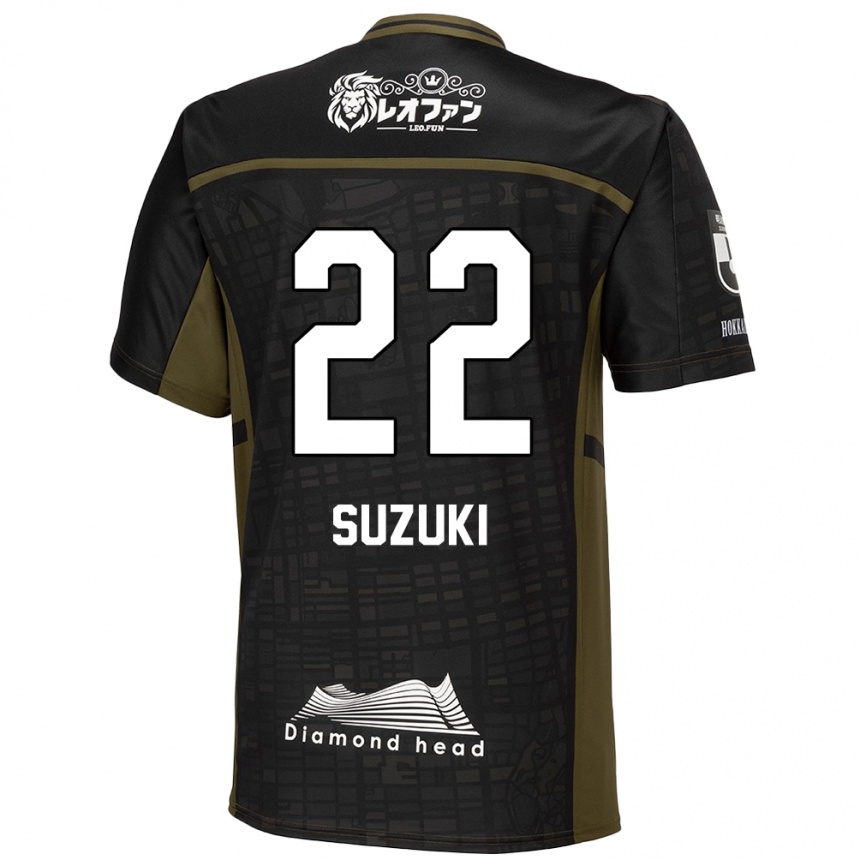 Férfi Labdarúgás So Suzuki #22 Fekete Zöld Idegenbeli Jersey 2024/25 Mez Póló Ing