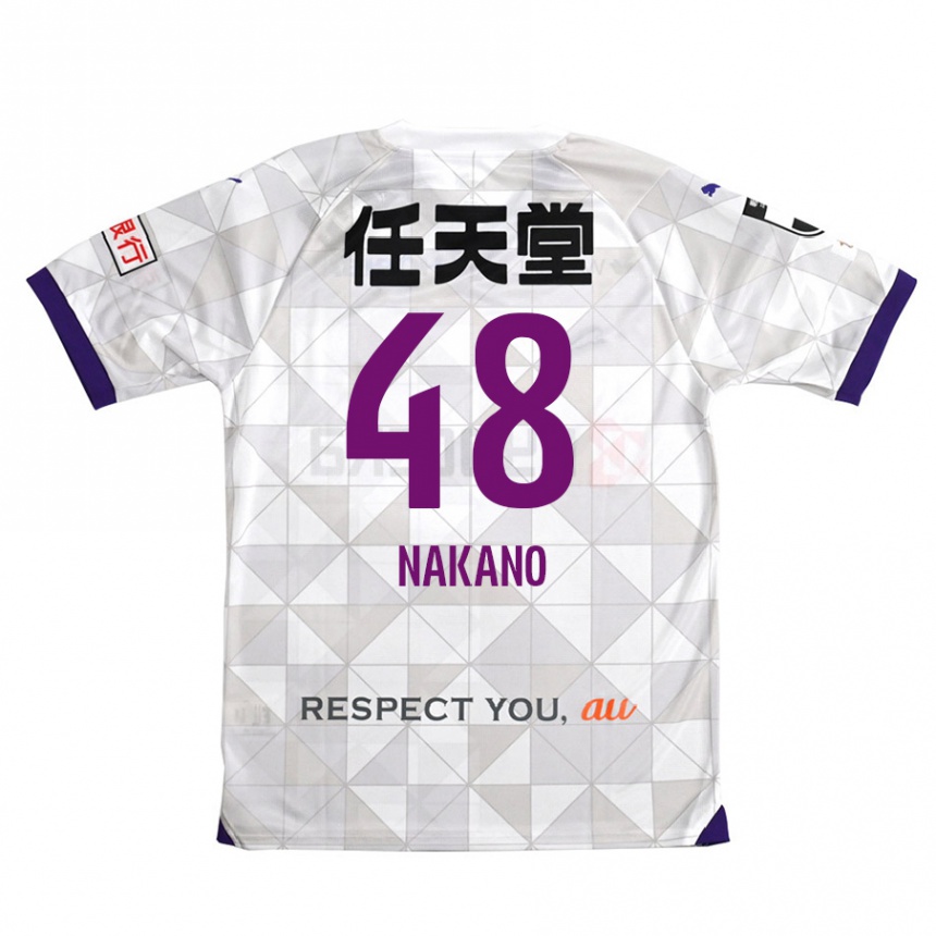 Férfi Labdarúgás Ryuma Nakano #48 Fehér Lila Idegenbeli Jersey 2024/25 Mez Póló Ing