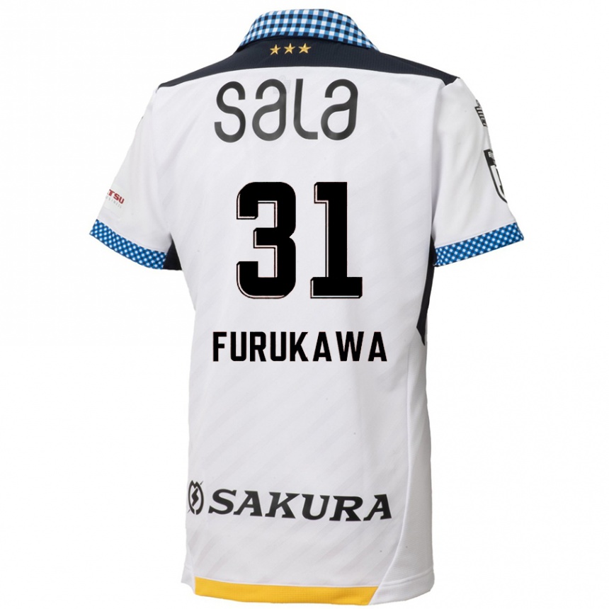 Férfi Labdarúgás Yosuke Furukawa #31 Fehér Fekete Idegenbeli Jersey 2024/25 Mez Póló Ing