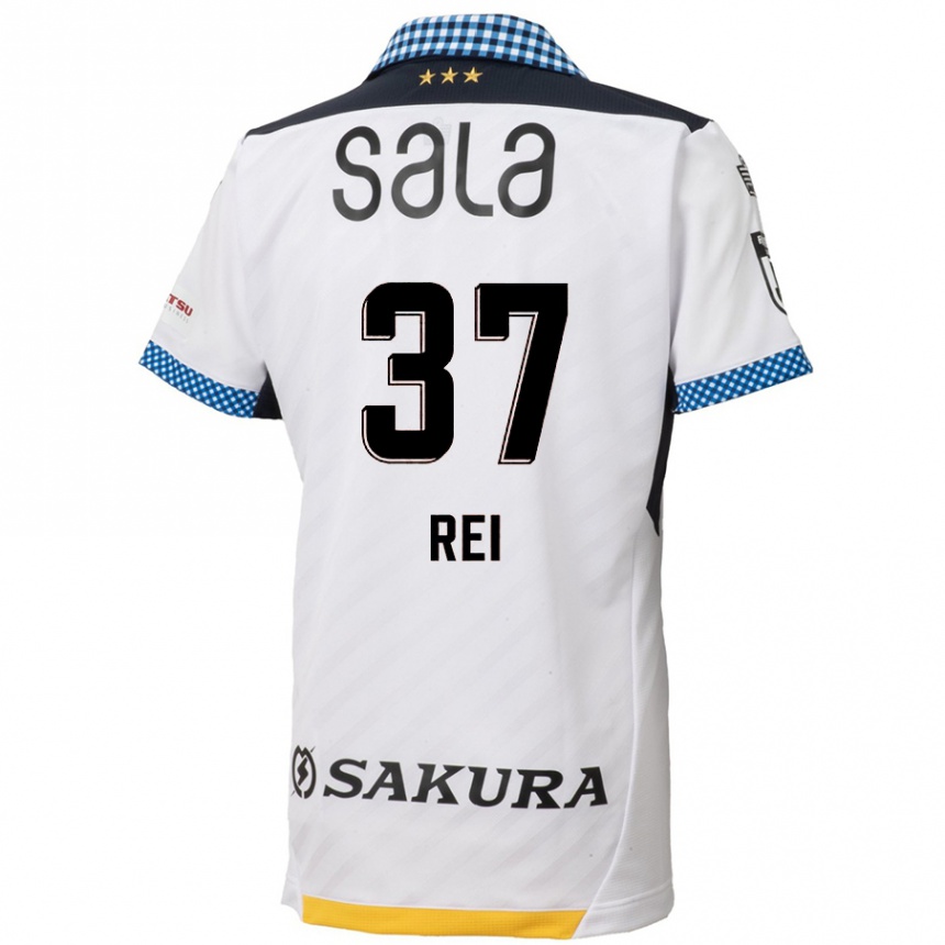 Férfi Labdarúgás Rei Hirakawa #37 Fehér Fekete Idegenbeli Jersey 2024/25 Mez Póló Ing