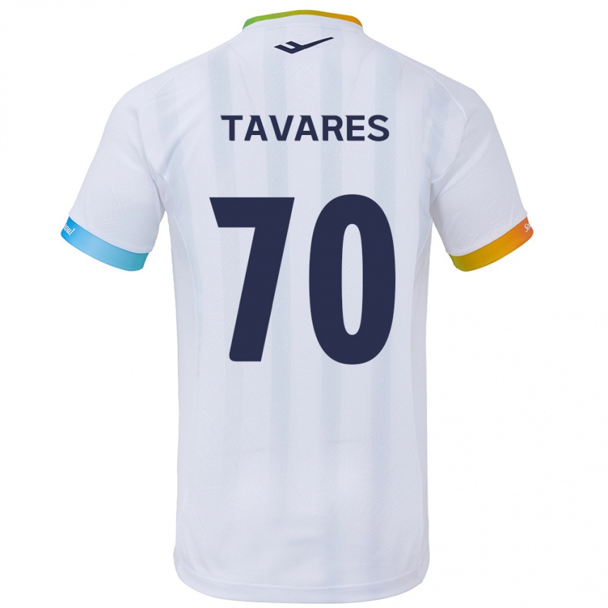 Férfi Labdarúgás Ronaldo Tavares #70 Fehér Kék Idegenbeli Jersey 2024/25 Mez Póló Ing