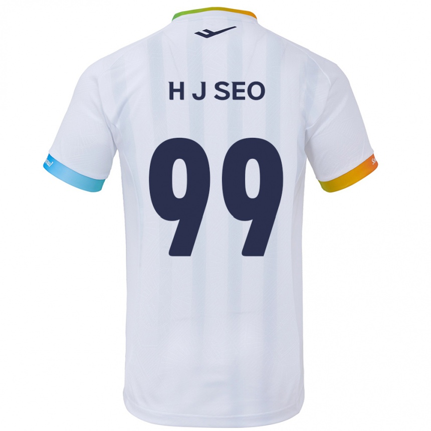 Férfi Labdarúgás Ju-Hwan Seo #99 Fehér Kék Idegenbeli Jersey 2024/25 Mez Póló Ing