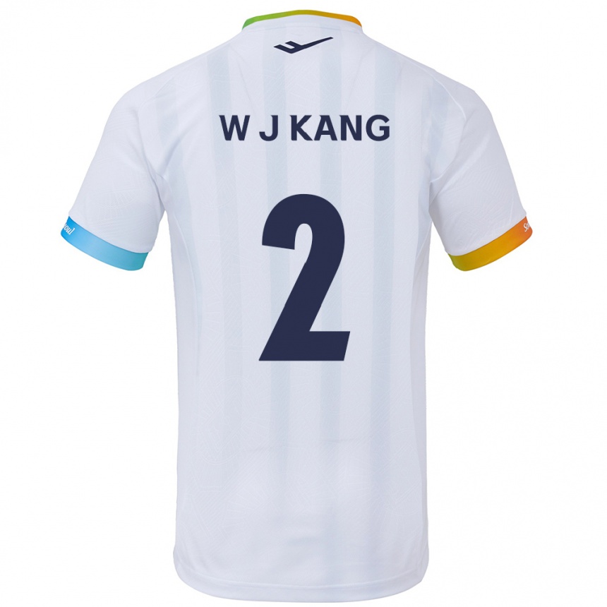 Férfi Labdarúgás Jae-Won Kang #2 Fehér Kék Idegenbeli Jersey 2024/25 Mez Póló Ing