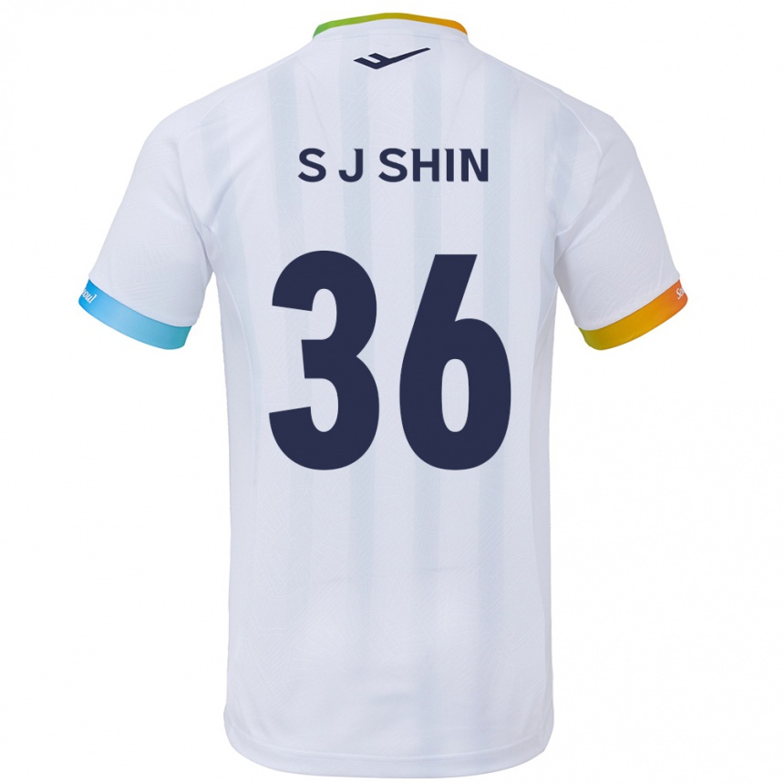 Férfi Labdarúgás Ji-Seop Shin #36 Fehér Kék Idegenbeli Jersey 2024/25 Mez Póló Ing