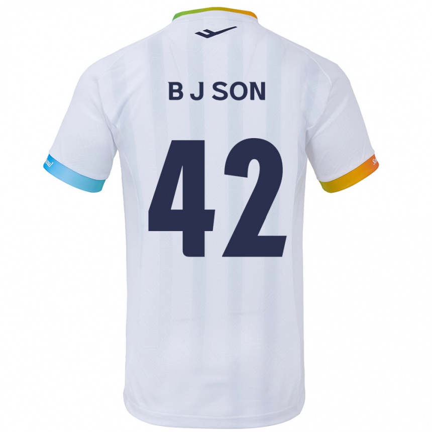 Férfi Labdarúgás Jeong-Beom Son #42 Fehér Kék Idegenbeli Jersey 2024/25 Mez Póló Ing