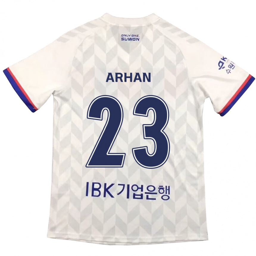 Férfi Labdarúgás Pratama Arhan #23 Fehér Kék Idegenbeli Jersey 2024/25 Mez Póló Ing