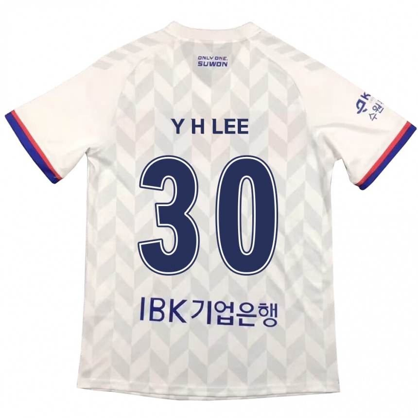 Férfi Labdarúgás Hyeon-Yong Lee #30 Fehér Kék Idegenbeli Jersey 2024/25 Mez Póló Ing