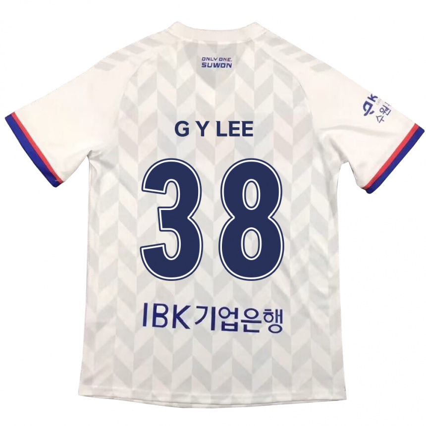 Férfi Labdarúgás Yun-Gun Lee #38 Fehér Kék Idegenbeli Jersey 2024/25 Mez Póló Ing