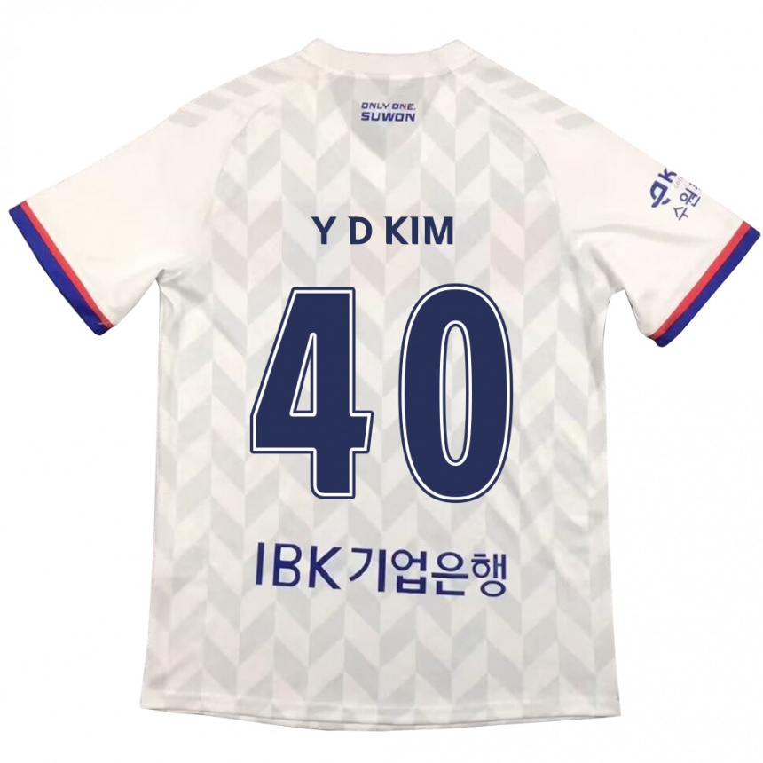 Férfi Labdarúgás Do-Yoon Kim #40 Fehér Kék Idegenbeli Jersey 2024/25 Mez Póló Ing