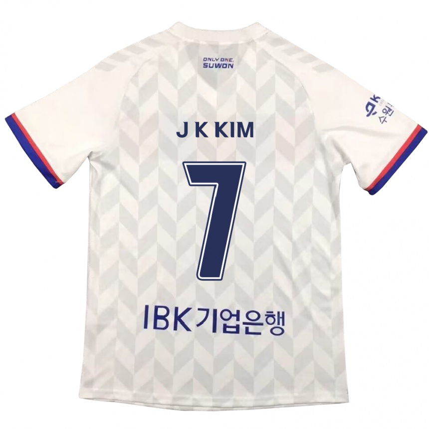 Férfi Labdarúgás Ki-Jun Kim #7 Fehér Kék Idegenbeli Jersey 2024/25 Mez Póló Ing