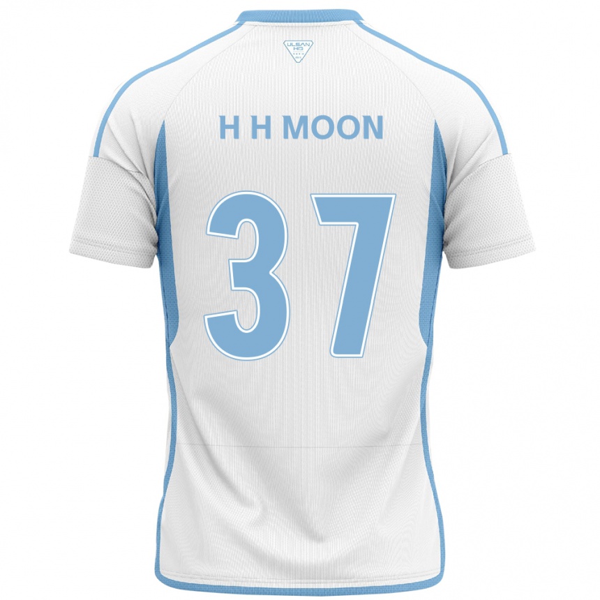 Férfi Labdarúgás Hyeon-Ho Moon #37 Fehér Kék Idegenbeli Jersey 2024/25 Mez Póló Ing