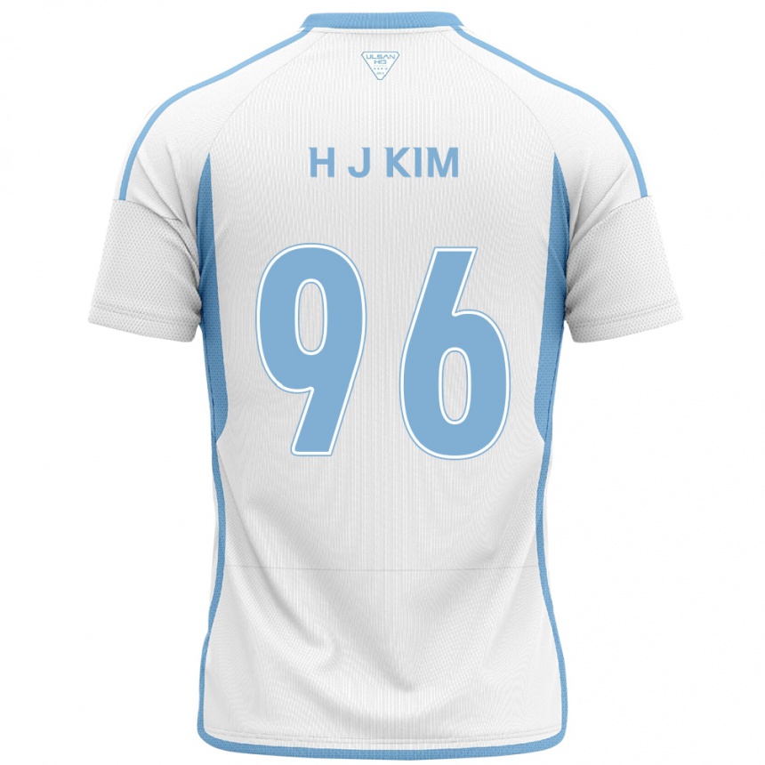 Férfi Labdarúgás Ji-Hyun Kim #96 Fehér Kék Idegenbeli Jersey 2024/25 Mez Póló Ing