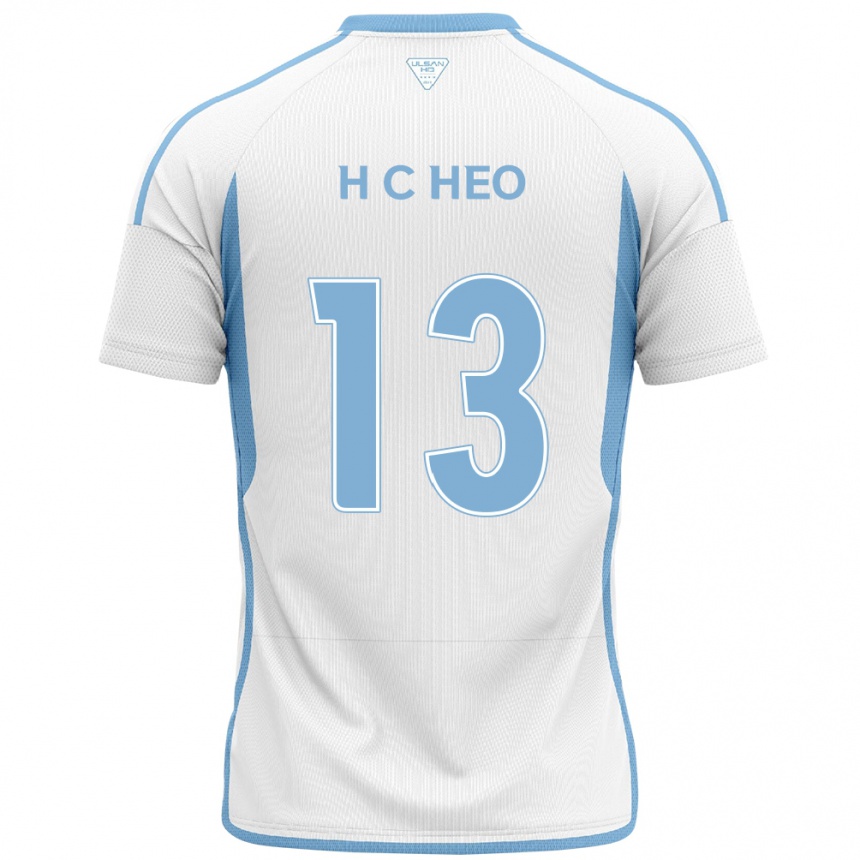 Férfi Labdarúgás Chan-Hoe Heo #13 Fehér Kék Idegenbeli Jersey 2024/25 Mez Póló Ing