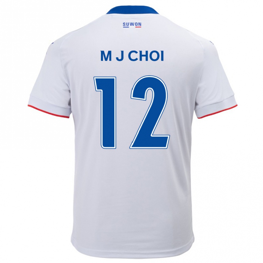 Férfi Labdarúgás Ji-Moog Choi #12 Fehér Kék Idegenbeli Jersey 2024/25 Mez Póló Ing