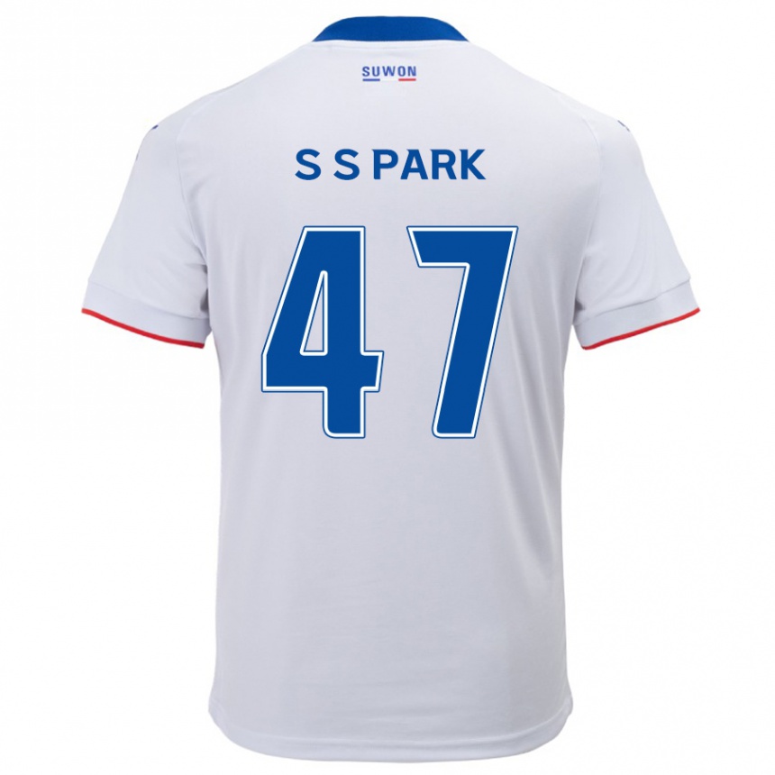 Férfi Labdarúgás Seung-Soo Park #47 Fehér Kék Idegenbeli Jersey 2024/25 Mez Póló Ing