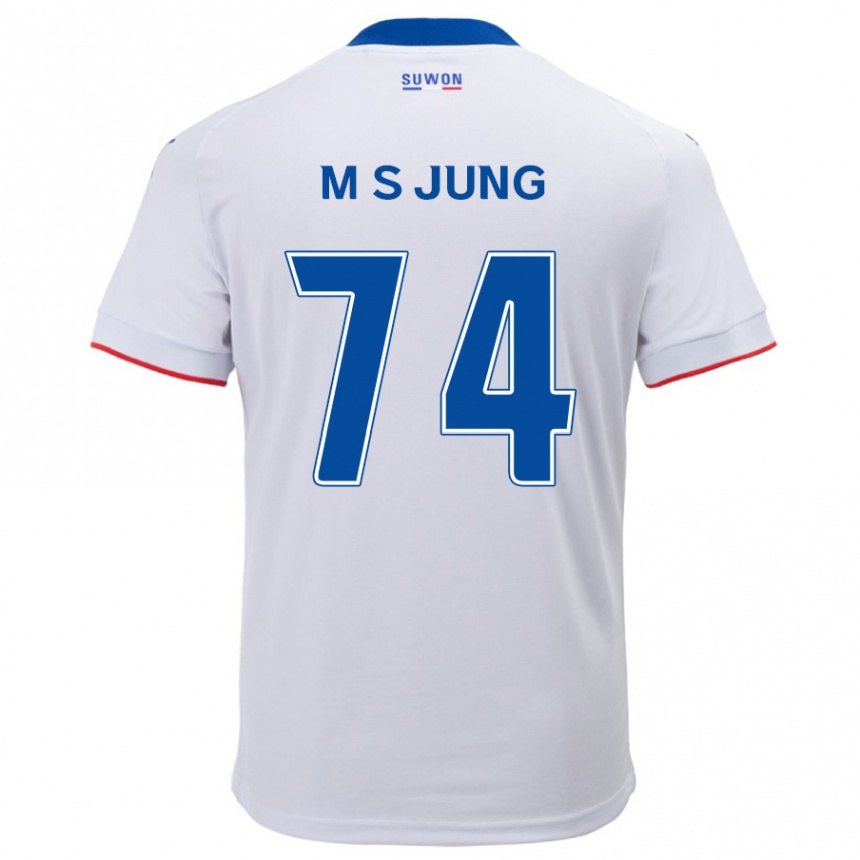 Férfi Labdarúgás Sung-Min Jung #74 Fehér Kék Idegenbeli Jersey 2024/25 Mez Póló Ing