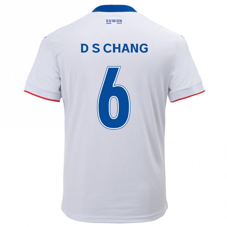 Férfi Labdarúgás Se-Dong Chang #6 Fehér Kék Idegenbeli Jersey 2024/25 Mez Póló Ing