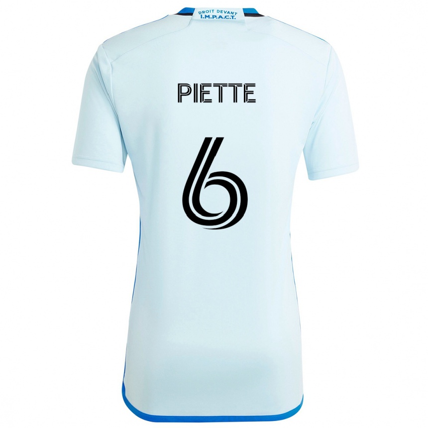 Férfi Labdarúgás Samuel Piette #6 Jégkék Idegenbeli Jersey 2024/25 Mez Póló Ing