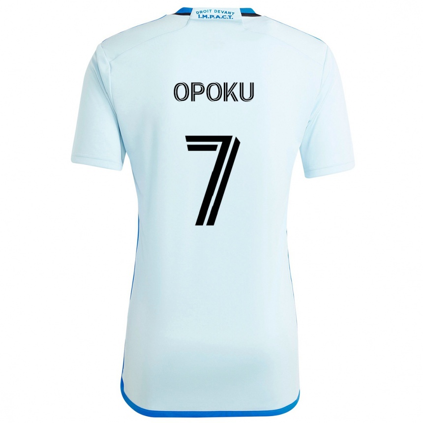 Férfi Labdarúgás Kwadwo Opoku #7 Jégkék Idegenbeli Jersey 2024/25 Mez Póló Ing