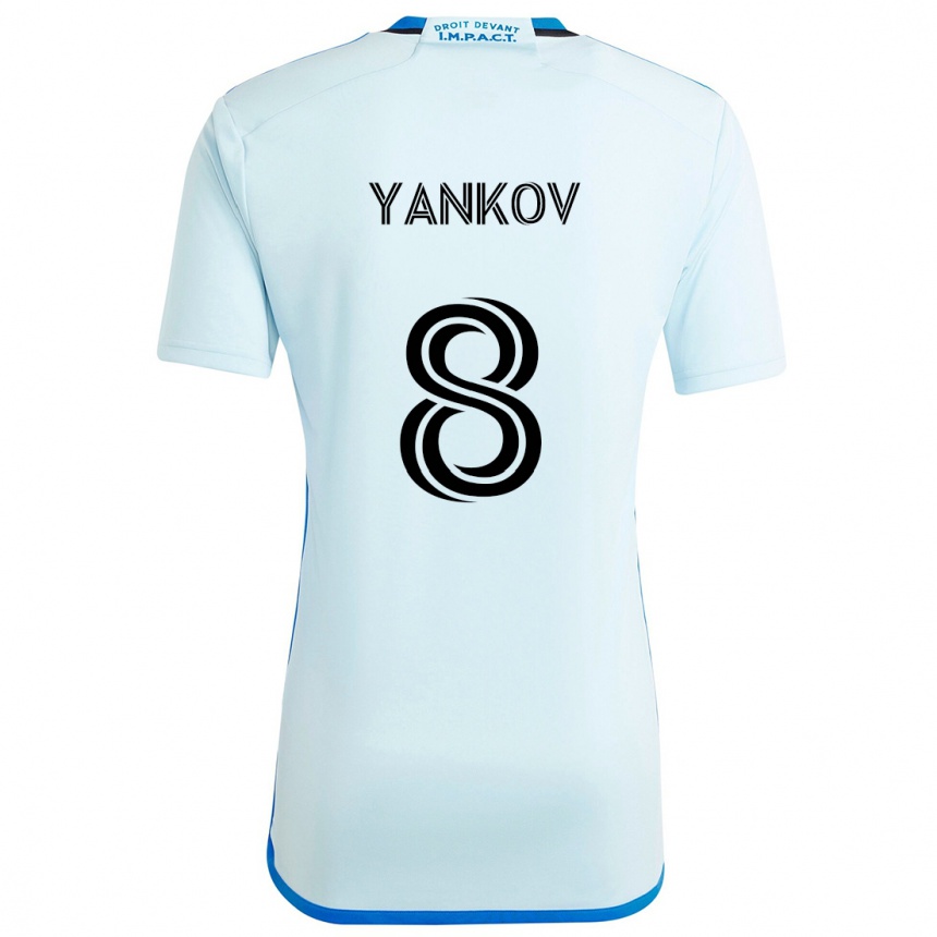 Férfi Labdarúgás Dominik Yankov #8 Jégkék Idegenbeli Jersey 2024/25 Mez Póló Ing