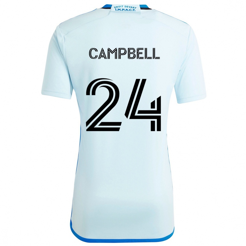 Férfi Labdarúgás George Campbell #24 Jégkék Idegenbeli Jersey 2024/25 Mez Póló Ing