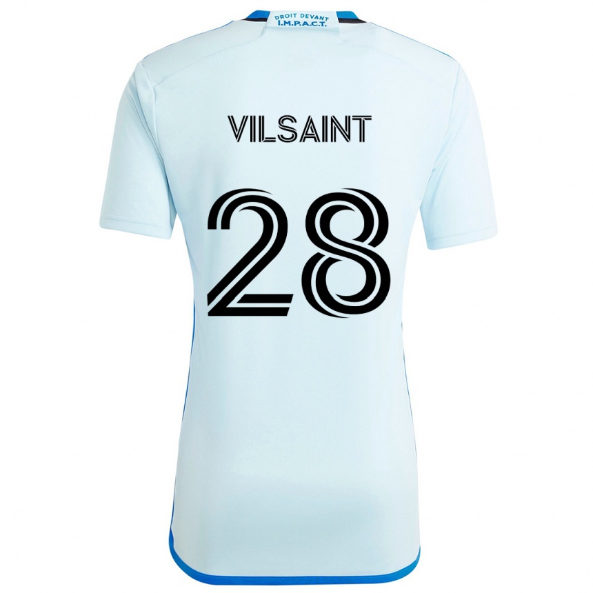 Férfi Labdarúgás Jules-Anthony Vilsaint #28 Jégkék Idegenbeli Jersey 2024/25 Mez Póló Ing