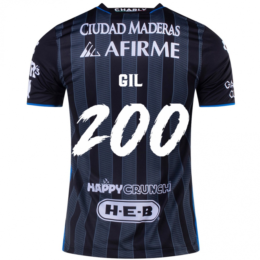 Férfi Labdarúgás Gerardo Gil #200 Fehér Fekete Idegenbeli Jersey 2024/25 Mez Póló Ing