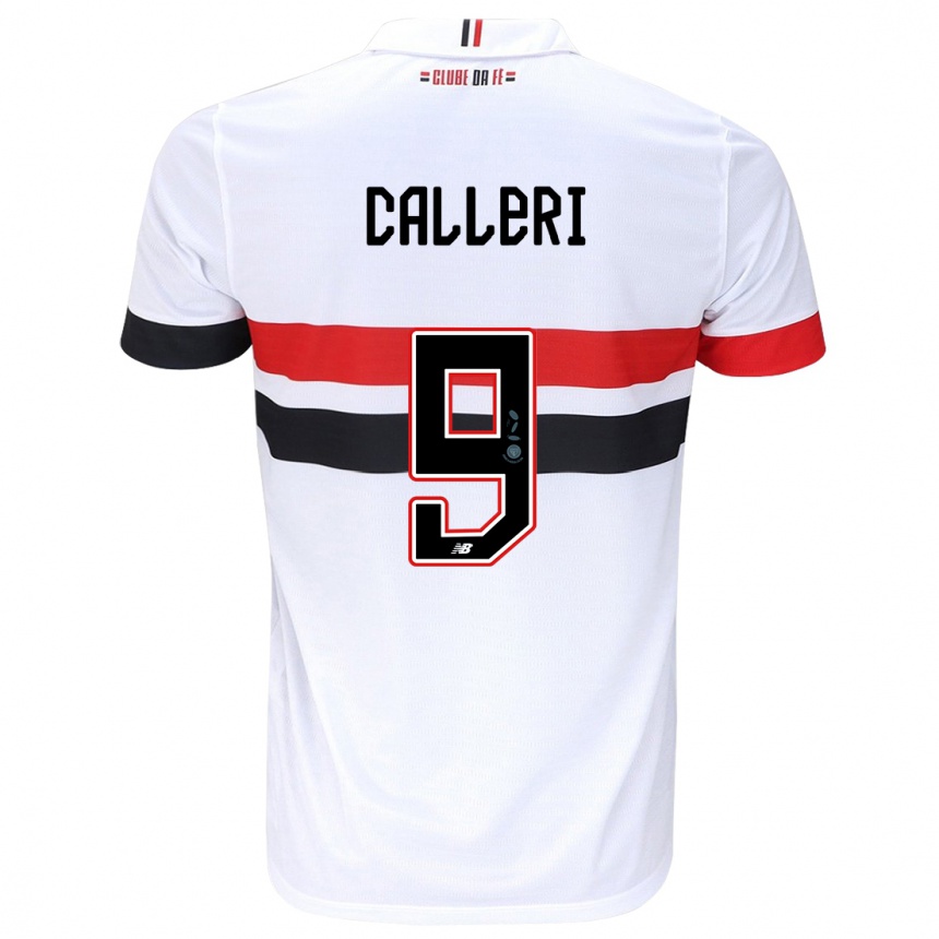 Női Labdarúgás Jonathan Calleri #9 Fehér Piros Fekete Hazai Jersey 2024/25 Mez Póló Ing