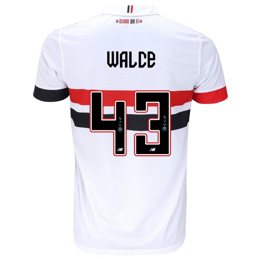 Női Labdarúgás Walce #43 Fehér Piros Fekete Hazai Jersey 2024/25 Mez Póló Ing