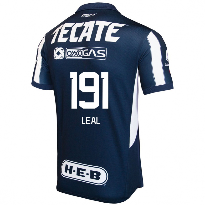 Női Labdarúgás Jesús Leal #191 Kék Piros Fehér Hazai Jersey 2024/25 Mez Póló Ing