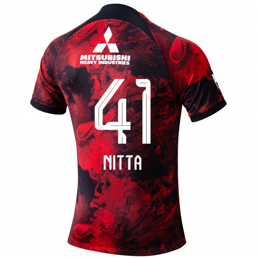 Női Labdarúgás Rio Nitta #41 Piros Fekete Hazai Jersey 2024/25 Mez Póló Ing