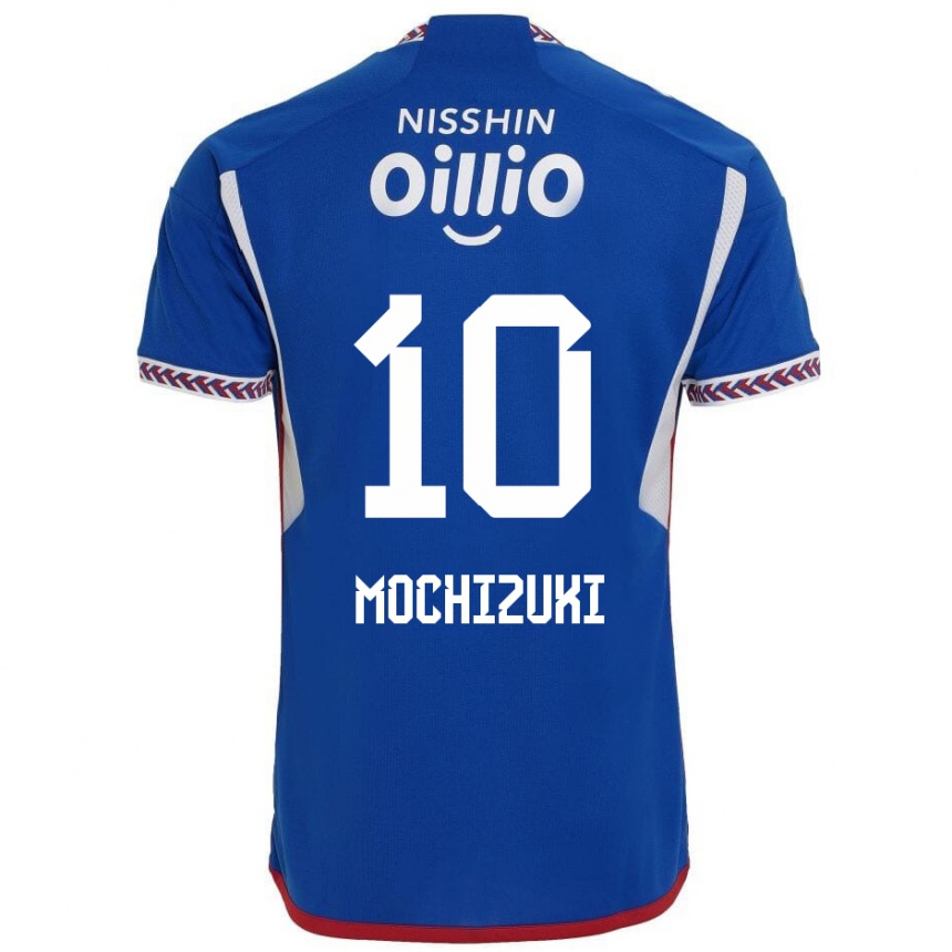 Női Labdarúgás Kohei Mochizuki #10 Kék Fehér Piros Hazai Jersey 2024/25 Mez Póló Ing