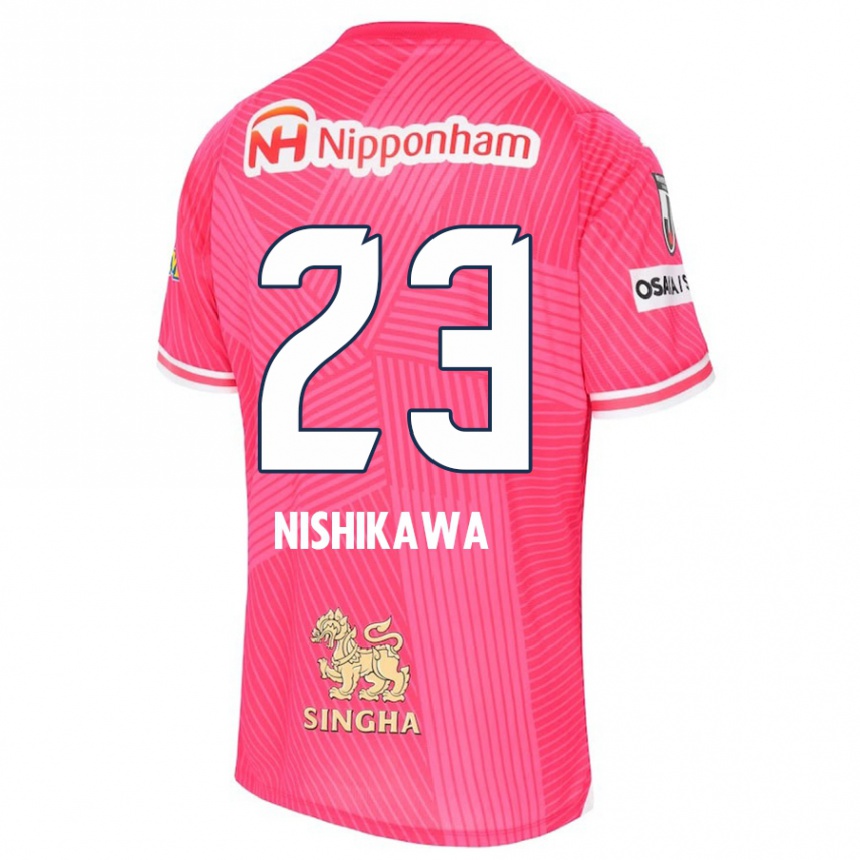 Női Labdarúgás Hiroki Nishikawa #23 Rózsaszín Fehér Hazai Jersey 2024/25 Mez Póló Ing