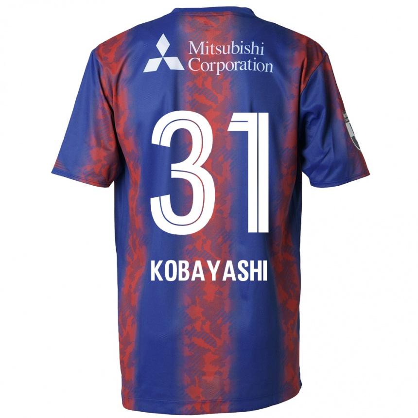 Női Labdarúgás Masataka Kobayashi #31 Kék Piros Hazai Jersey 2024/25 Mez Póló Ing