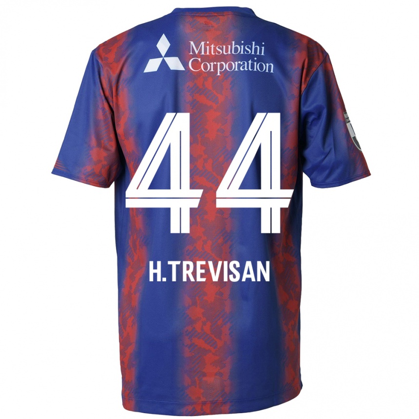 Női Labdarúgás Henrique Trevisan #44 Kék Piros Hazai Jersey 2024/25 Mez Póló Ing