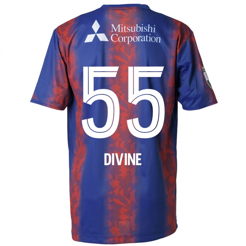 Női Labdarúgás Divine Chinedu Otani #55 Kék Piros Hazai Jersey 2024/25 Mez Póló Ing