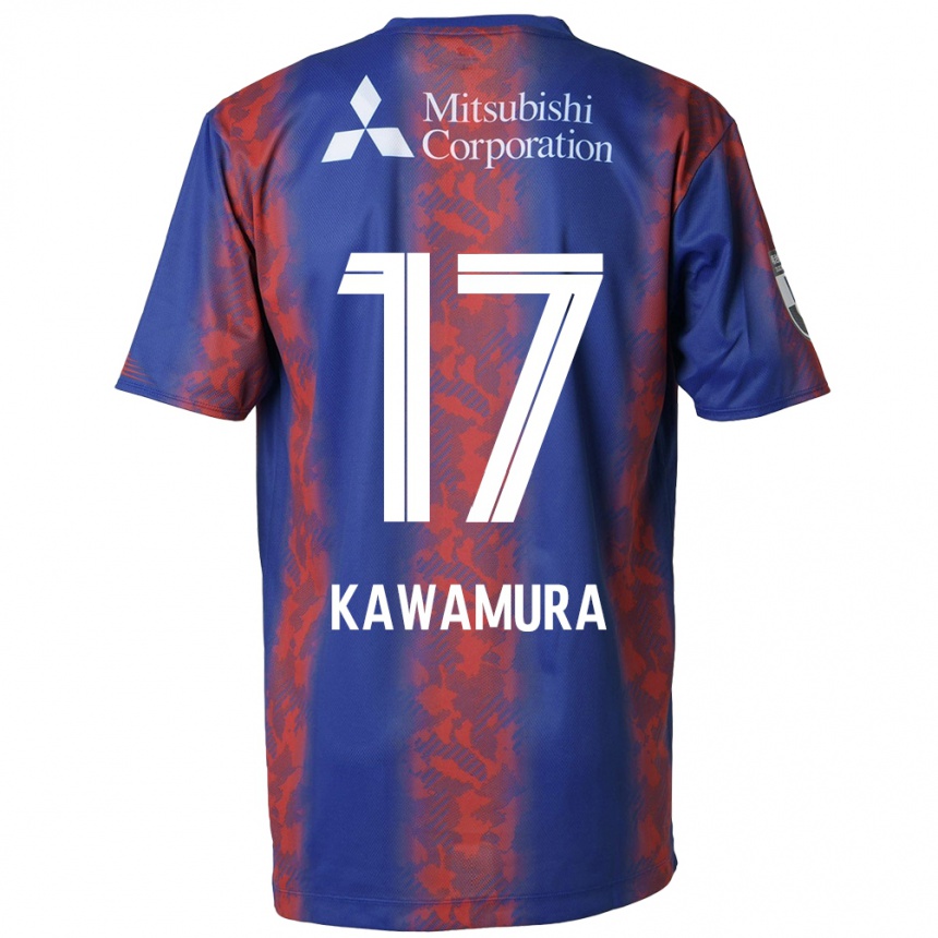 Női Labdarúgás Riku Kawamura #17 Kék Piros Hazai Jersey 2024/25 Mez Póló Ing