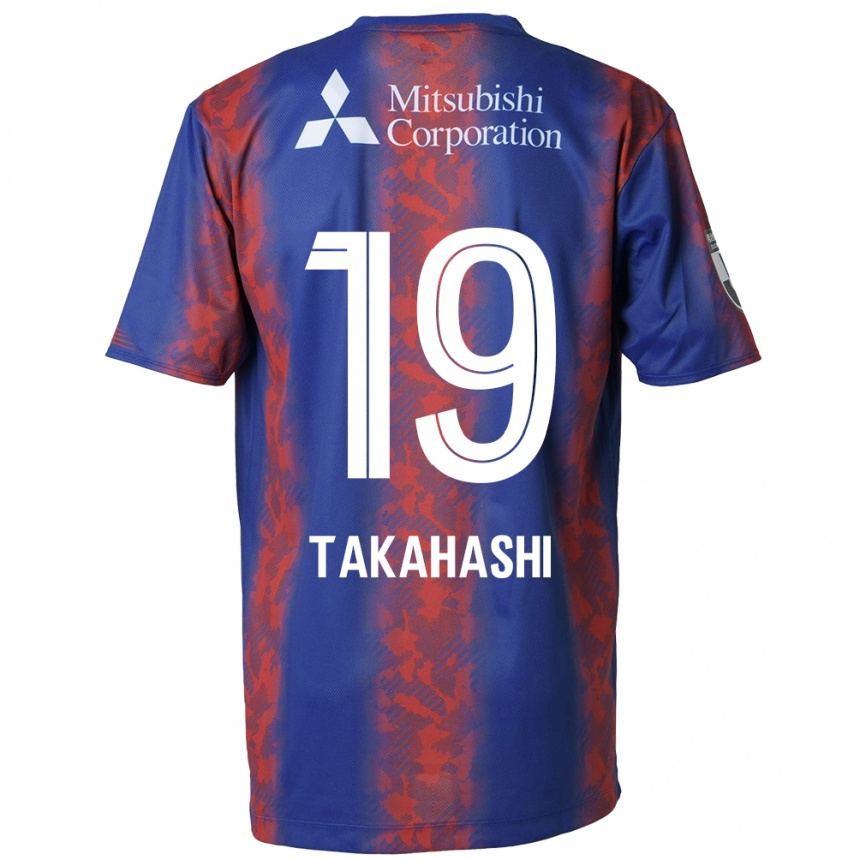 Női Labdarúgás Yuya Takahashi #19 Kék Piros Hazai Jersey 2024/25 Mez Póló Ing