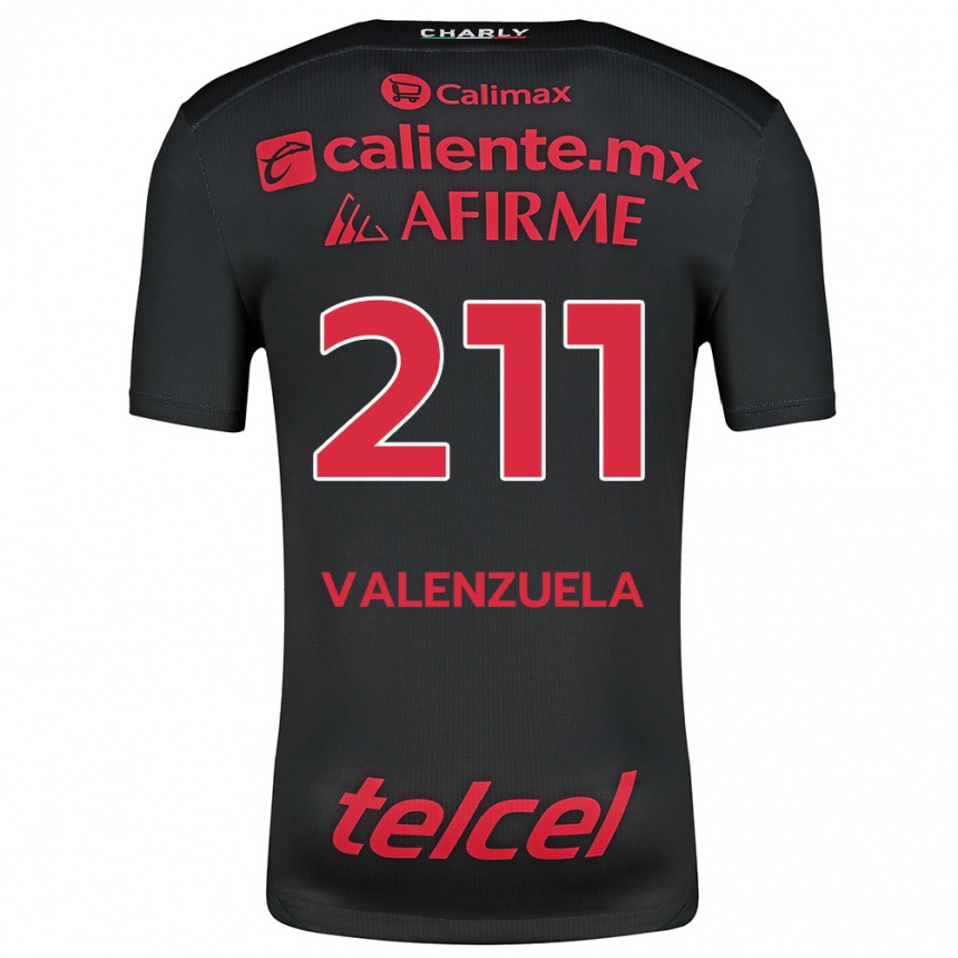 Női Labdarúgás Aldieri Valenzuela #211 Fekete Piros Hazai Jersey 2024/25 Mez Póló Ing