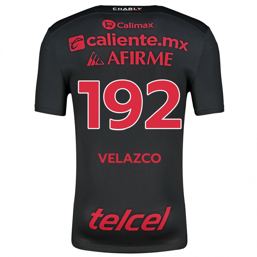 Női Labdarúgás Emiliano Velazco #192 Fekete Piros Hazai Jersey 2024/25 Mez Póló Ing